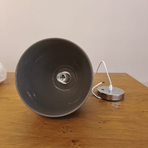 Pendant kitchen light, grey and wood