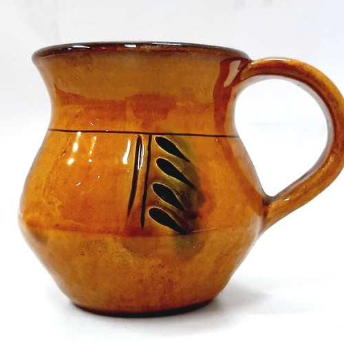 Small glazed ceramic pot handpainted, like new, Bulgaria