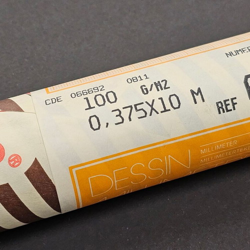 Milimetre paper roll 0.375x10m new