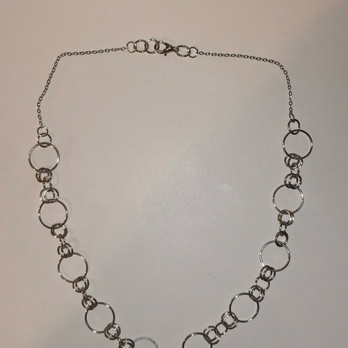 Handmade punk alternative metal emo grunge necklace silver new stainless steel