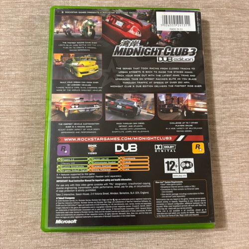 Midnight Club 3 Xbox Original used, English and complete