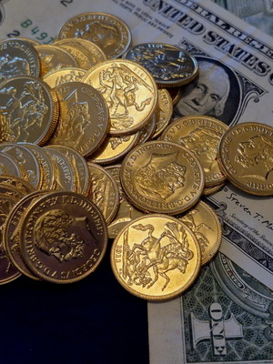Gold-plated English Sovereign Coin George V 1911-1919 new
