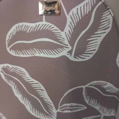 Fragola backpack medium size used, dark beige with white details