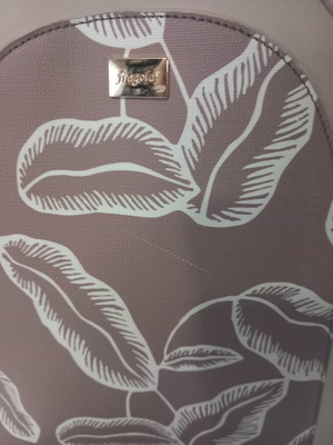 Fragola backpack medium size used, dark beige with white details