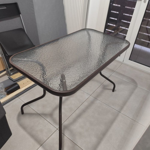 Glass table metal frame for indoor or outdoor use, like new