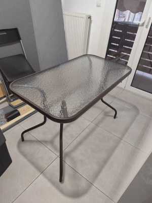 Glass table metal frame for indoor or outdoor use, like new