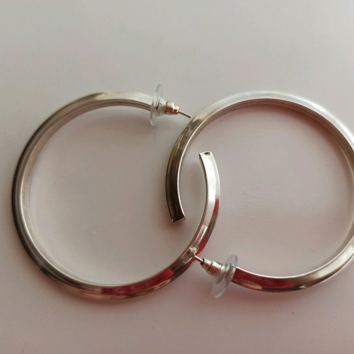Silver Hoop Earrings 925 Like New