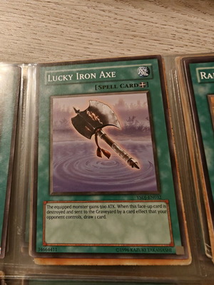 Yu-Gi-Oh card Lucky Iron Axe like new