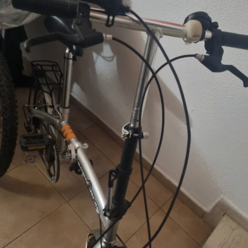 Born2Ride Folding Bicycle 20" with 6 Shimano Speeds like new, silver