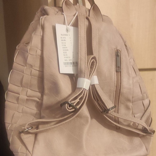soft pink backpack unused