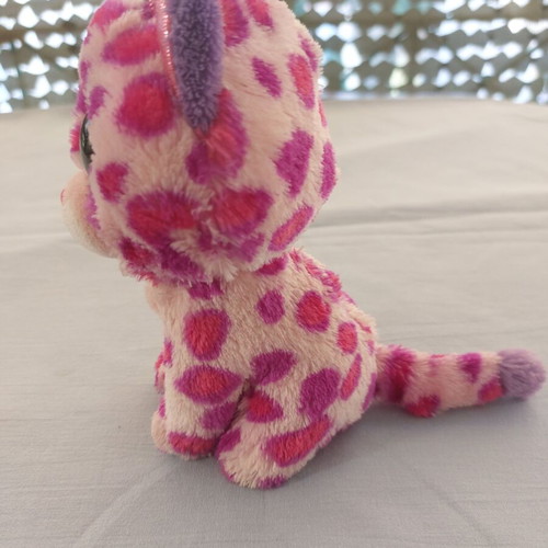 TY Beanie Boos Glamour Pink Purple Leopard plush like new