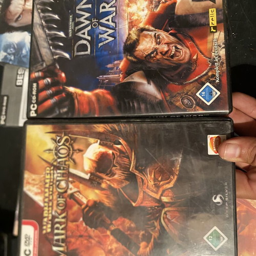 Warhammer Mark of Chaos and Dawn of War PC games like new
