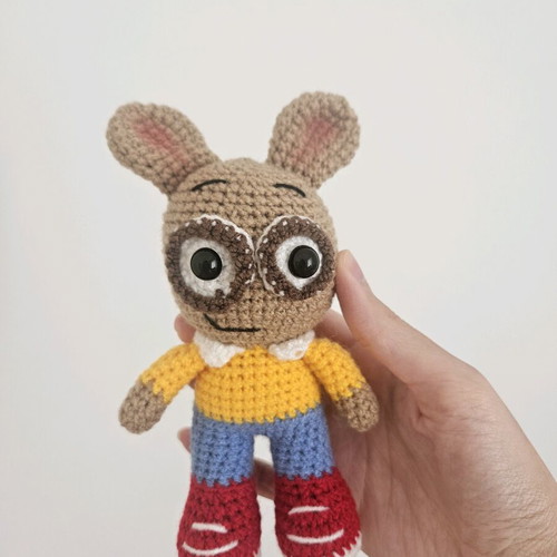 Arthur plush toy like new, handmade amigurumi