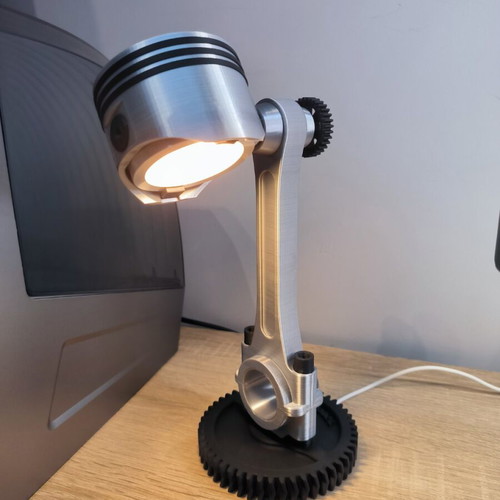 Engine Art Desk Lamp New, Industrial Design 3D Printed