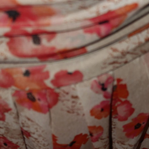 Mango summer skirt like new, size large, beige and pink, with pockets and side zipper