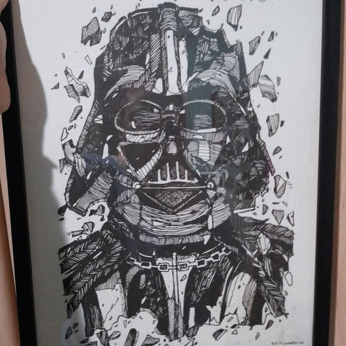 Star Wars Darth Vader Poster used with frame