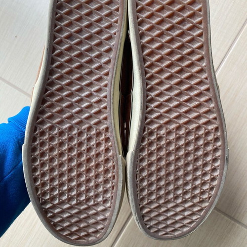 Vans men's shoes used, leather, brown, size 42