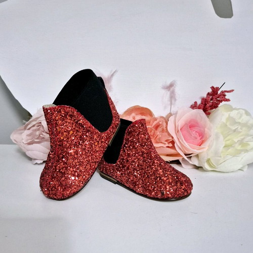 Babywalker half boots like new, baby red glitter size 19