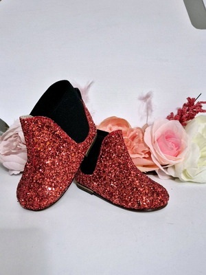 Babywalker half boots like new, baby red glitter size 19