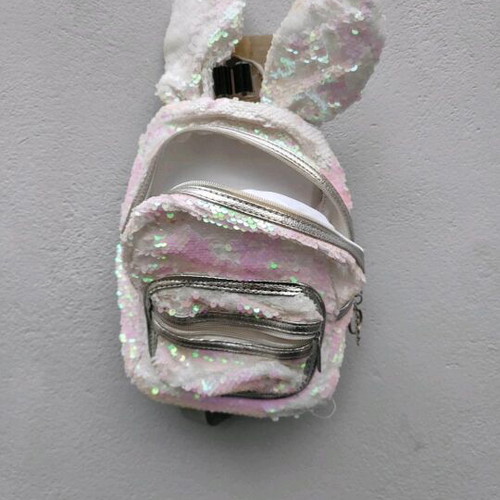 Sequin children's backpack like new, white
