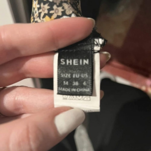 Shein dress size M 38 10 black and yellow like new