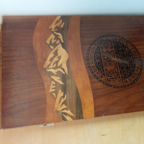 Handmade wooden backgammon from Caucasus used