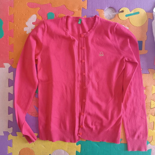 Benetton set jacket and t shirt 11-12 like new, pink