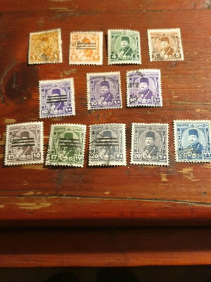 Αιγυπτιακά γραμματόσημα 1944 με τον βασιλιά Φαρούκ μεταχειρισμένα, πακέτο 12