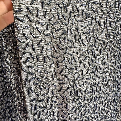 Vintage cardigan kimono with metallic knit and beads, like new