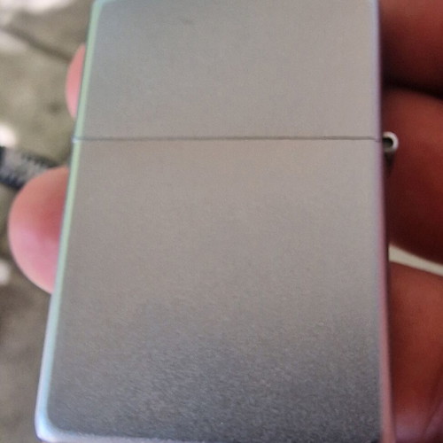 Zippo lighter with brushed chrome finish and blue anchor design new