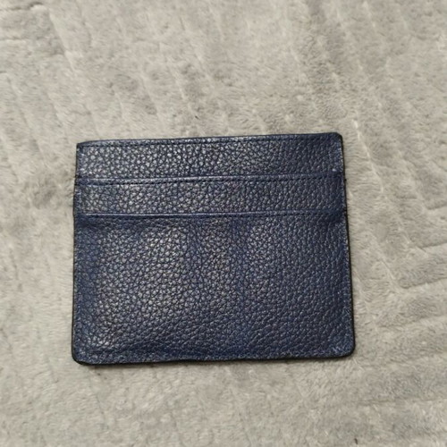 Leather card wallet handmade like new, dark blue