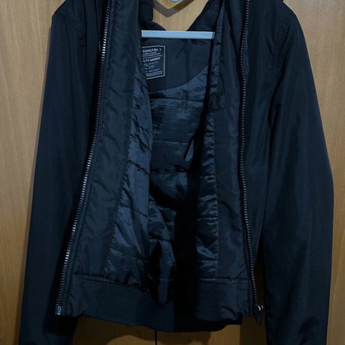 H&M Black Men's Bomber Medium Used