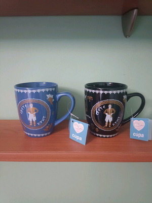 Kriti mugs new, set of 2, black and blue