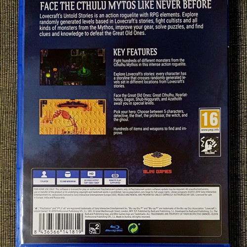 Lovecraft's Untold Stories PS4 like new