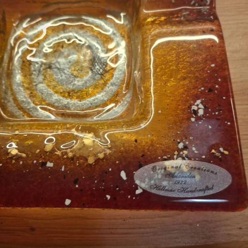 Glass decorative ashtray like new