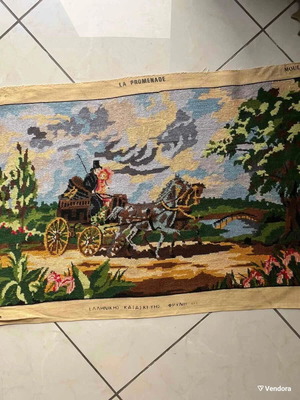Ръчно изработено бродирано стеново изкуство, 0,72x0,46м