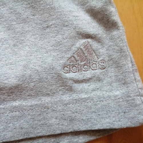 Adidas women's grey sports shorts, size S-M