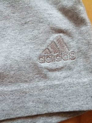 Adidas women's grey sports shorts, size S-M