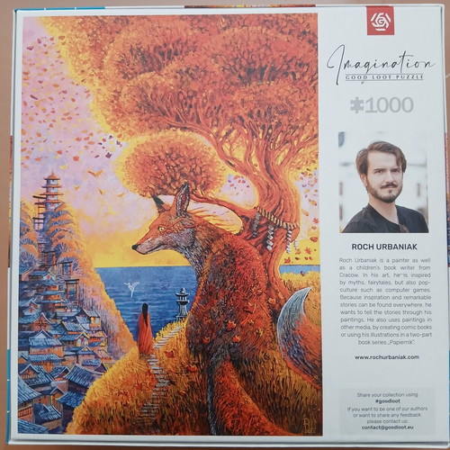 Good Loot Puzzle 1000 pieces used, fox Japan theme