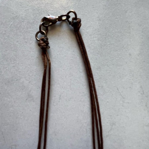 Handmade necklace with beads and thread like new