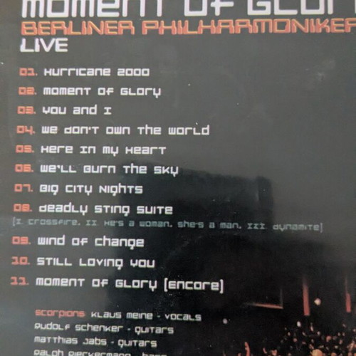 Scorpions Moment of Glory Berliner Philharmoniker Live DVD like new