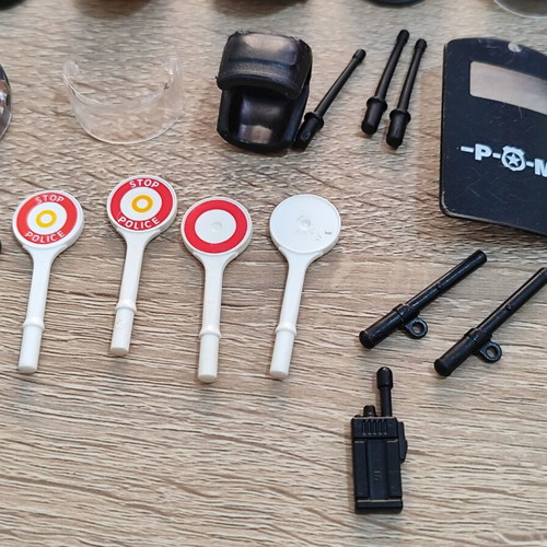 Playmobil Police Hats and Accessories used, set