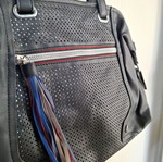 Handbag black faux leather used with zipper