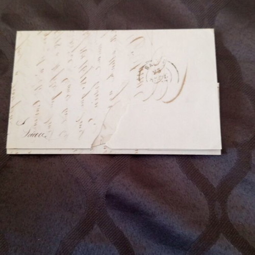 French letter from 1847 used with commercial content and two stamps