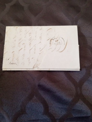 French letter from 1847 used with commercial content and two stamps