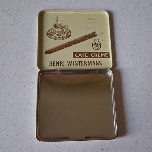 Henri Wintermans Café Crème metal cigar box used, vintage