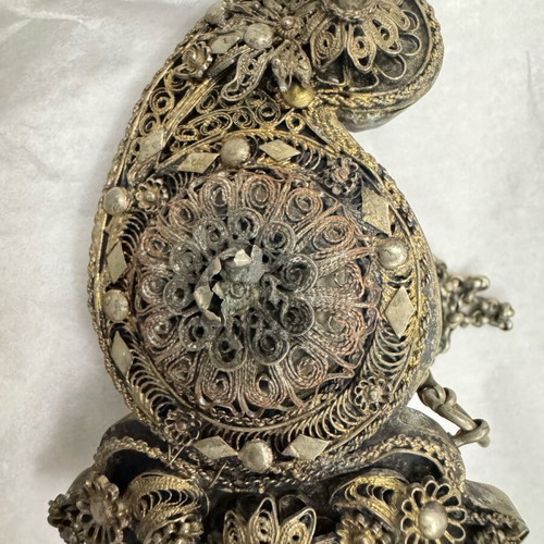 Authentic Epirus Filigree Brooch used, Ioannina circa 1900
