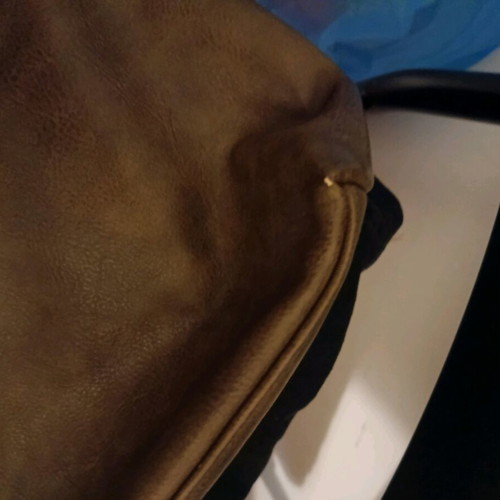 Brown shoulder bag like new made of eco leather