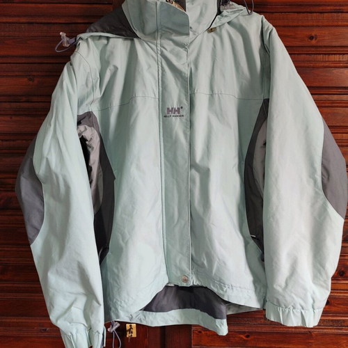 HH Windbreaker Jacket Blue - Gray L like new with hood