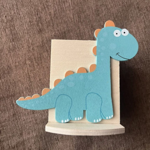 Dinosaur pencil holder like new, wooden
